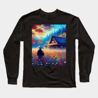 Japanese house - impressionism Long Sleeve T-Shirt